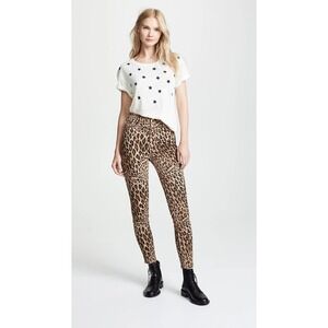 Frame Denim Leopard‎ High Waist Crop Skin Jeans Size 26
